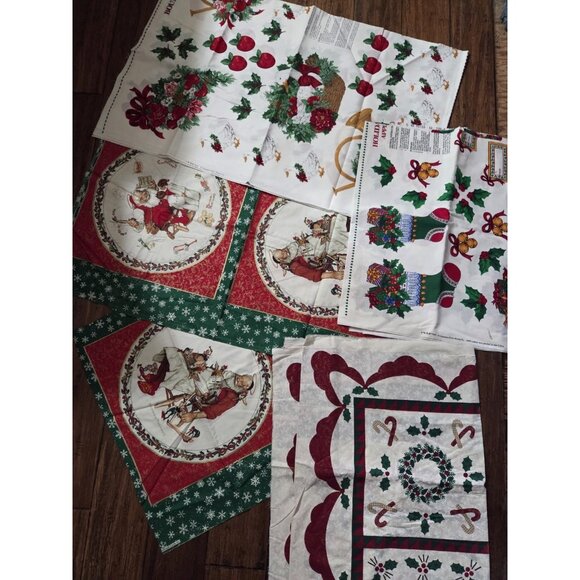 Vintage Pre-printed Fabric Panel Pillow/Appliques Hallmark Cranston Wamsutta - Picture 1 of 12